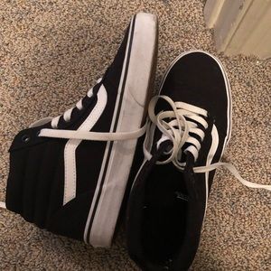 Black size 7.5 vans high tops